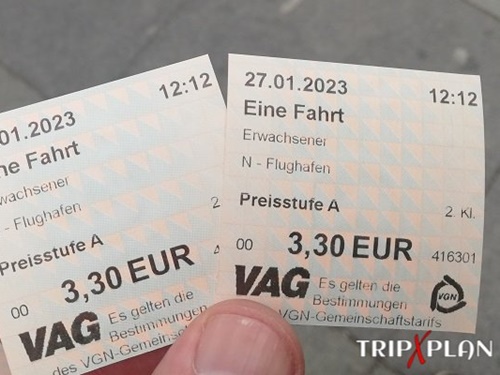 Train from Nuremberg Airport (NUE) to City Center