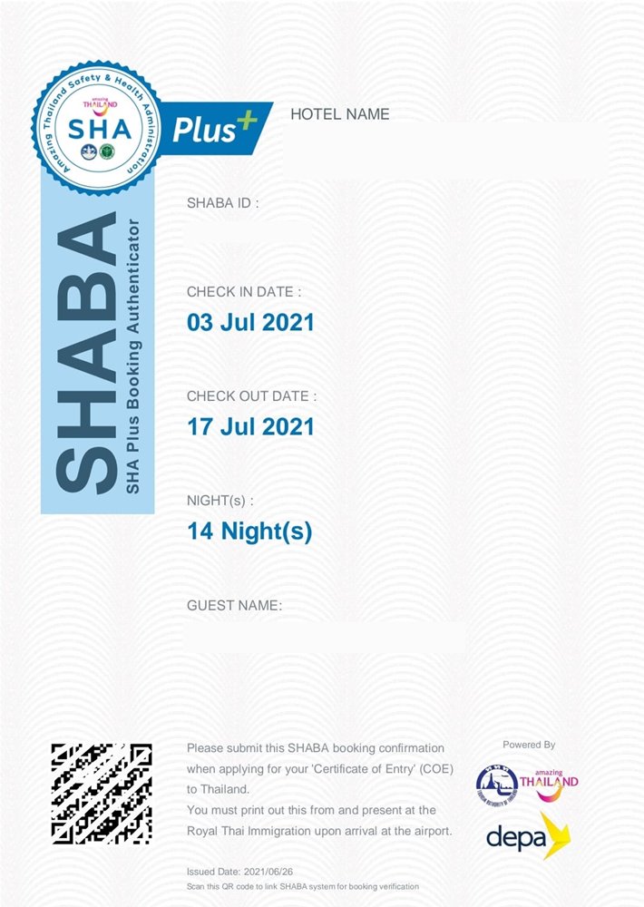 SHABA Confirmation