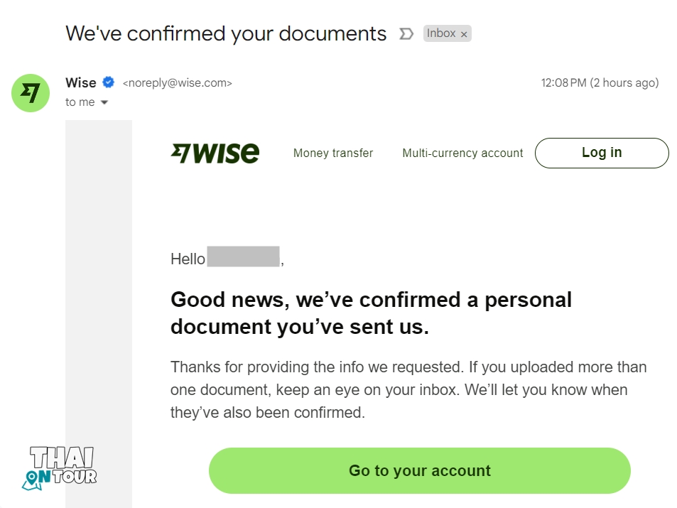 Verify your account