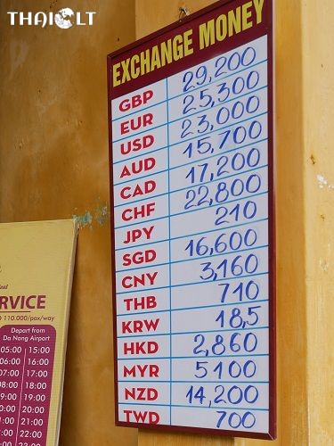 Money Changers & Currency Exchange Rates in Hoi An Money Changers & Currency Exchange Rates in Hoi An