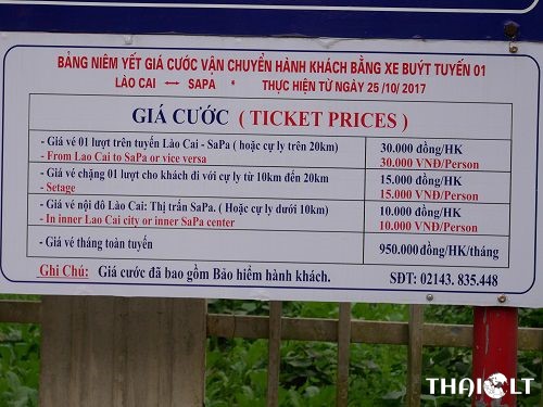 Bus Lao Cai to Sapa / Sapa to Lao Cai: Schedule, Price Bus Lao Cai to Sapa / Sapa to Lao Cai: Schedule, Price