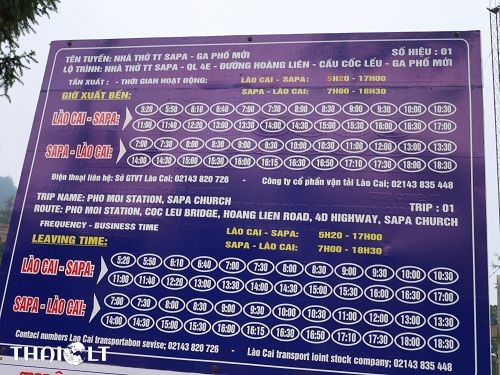 Bus Lao Cai to Sapa / Sapa to Lao Cai: Schedule, Price Bus Lao Cai to Sapa / Sapa to Lao Cai: Schedule, Price